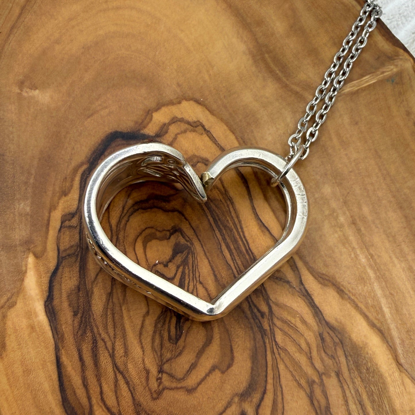 Silver Spoon Heart Pendant