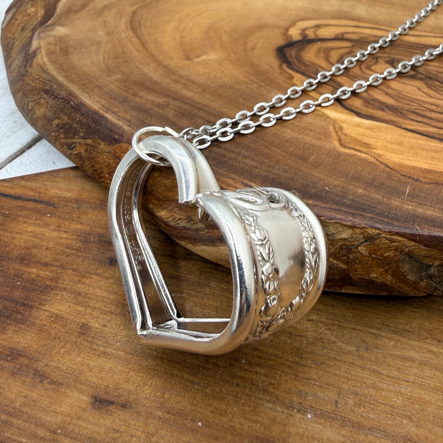 Silver Spoon Heart Pendant