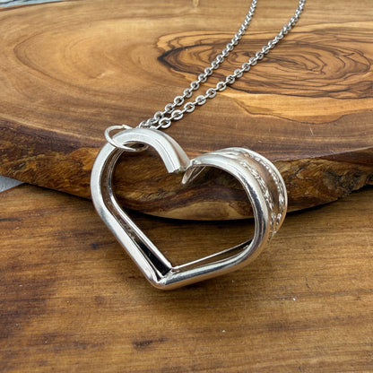 Silver Spoon Heart Pendant