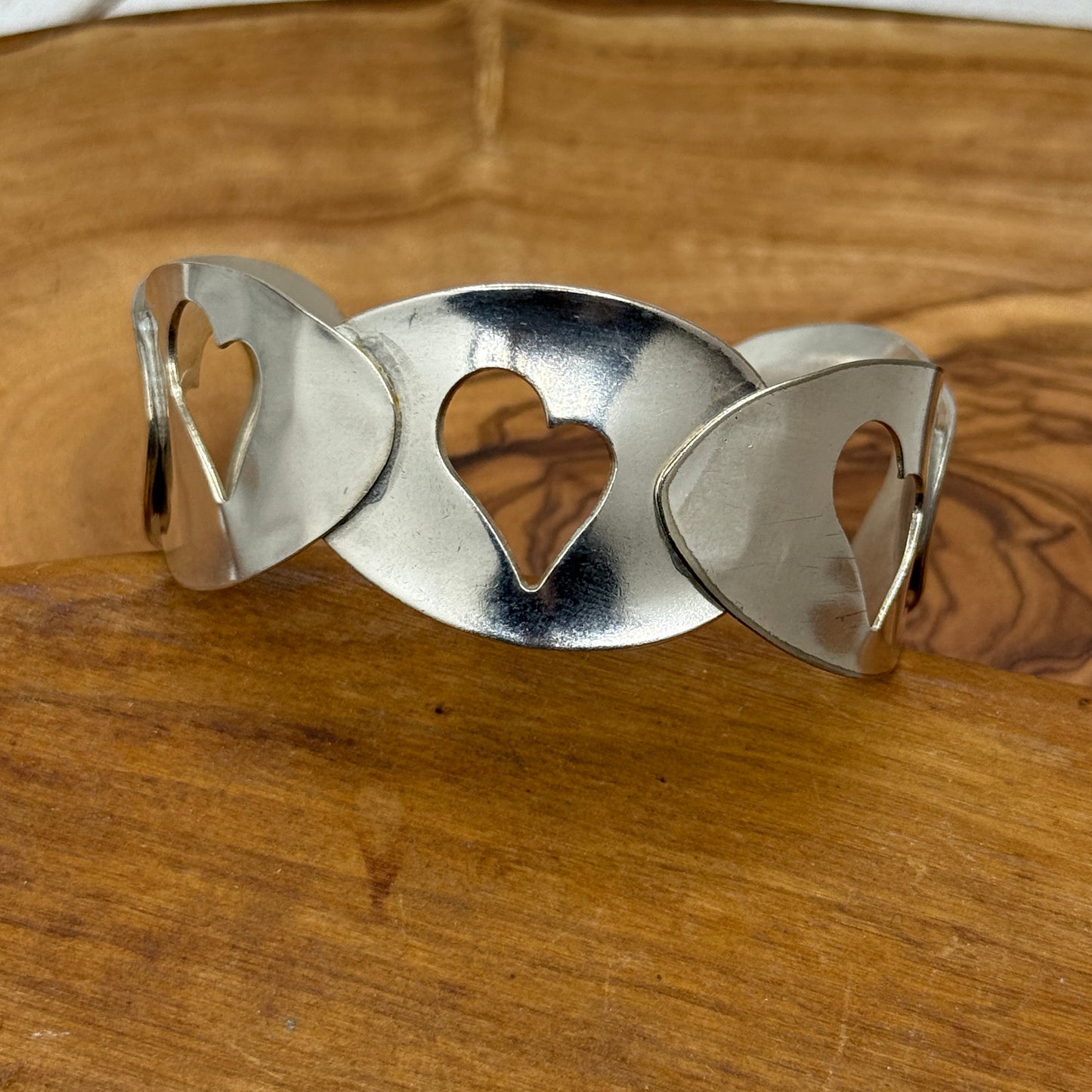 Spoon Bowl Heart Cut out Soldered Bracelet