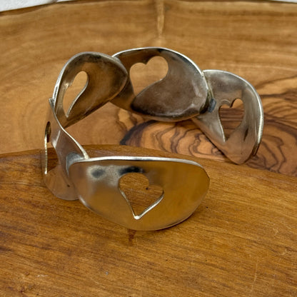 Spoon Bowl Heart Cut out Soldered Bracelet