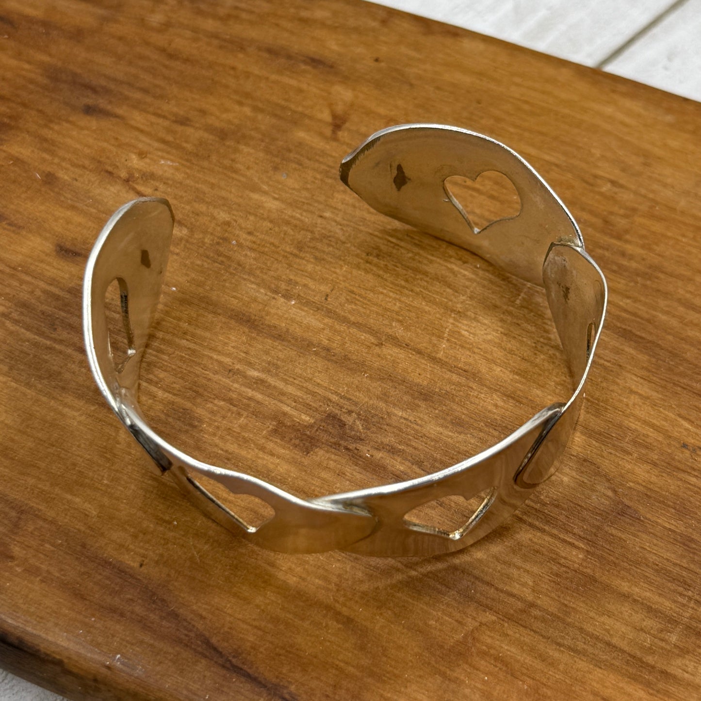 Spoon Bowl Heart Cut out Soldered Bracelet