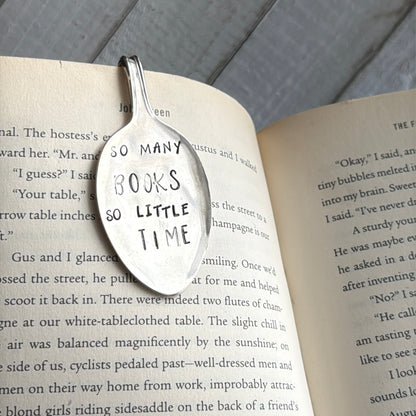 Hand Stamped Bookmark - So many books, So little time