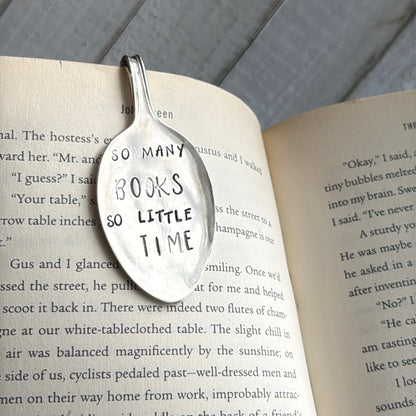 Hand Stamped Bookmark - So many books, So little time