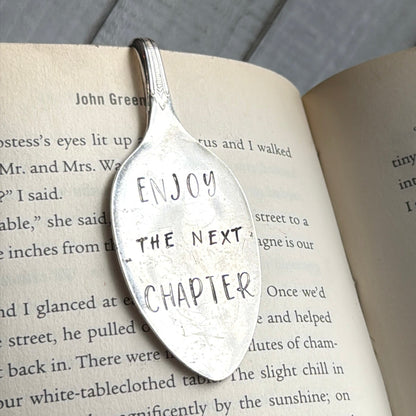 Hand Stamped Bookmark - ENJOY THE NEXT CHAPTER