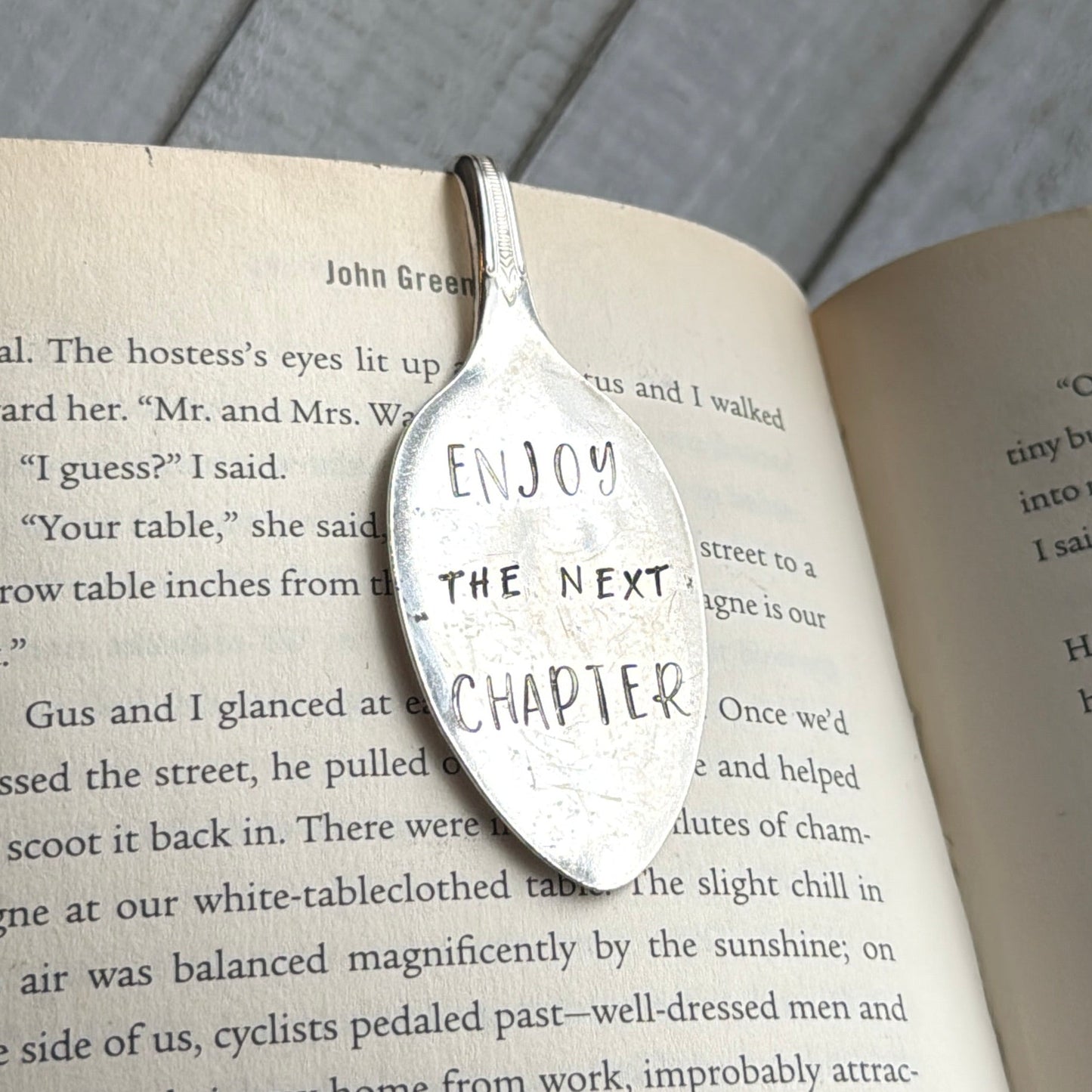 Hand Stamped Bookmark - ENJOY THE NEXT CHAPTER