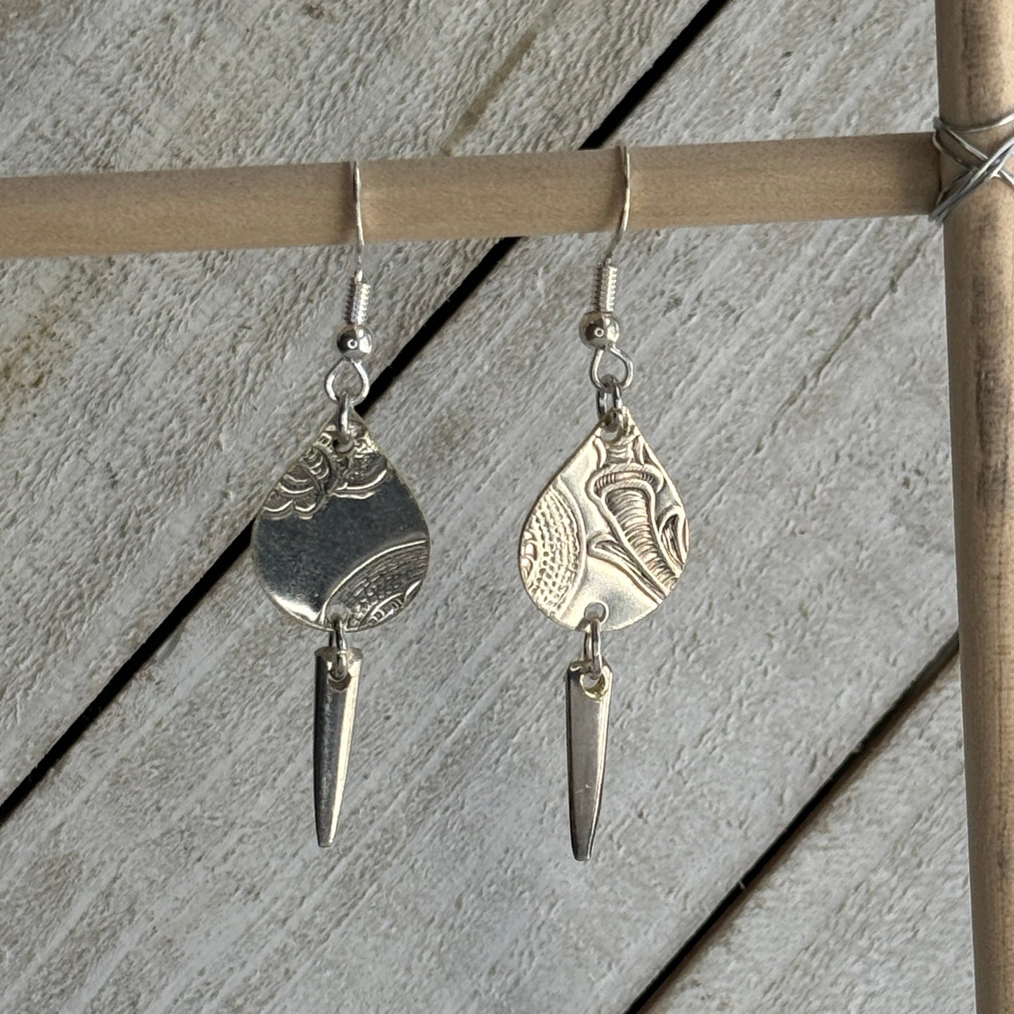 Silver Serving Tray Earrings