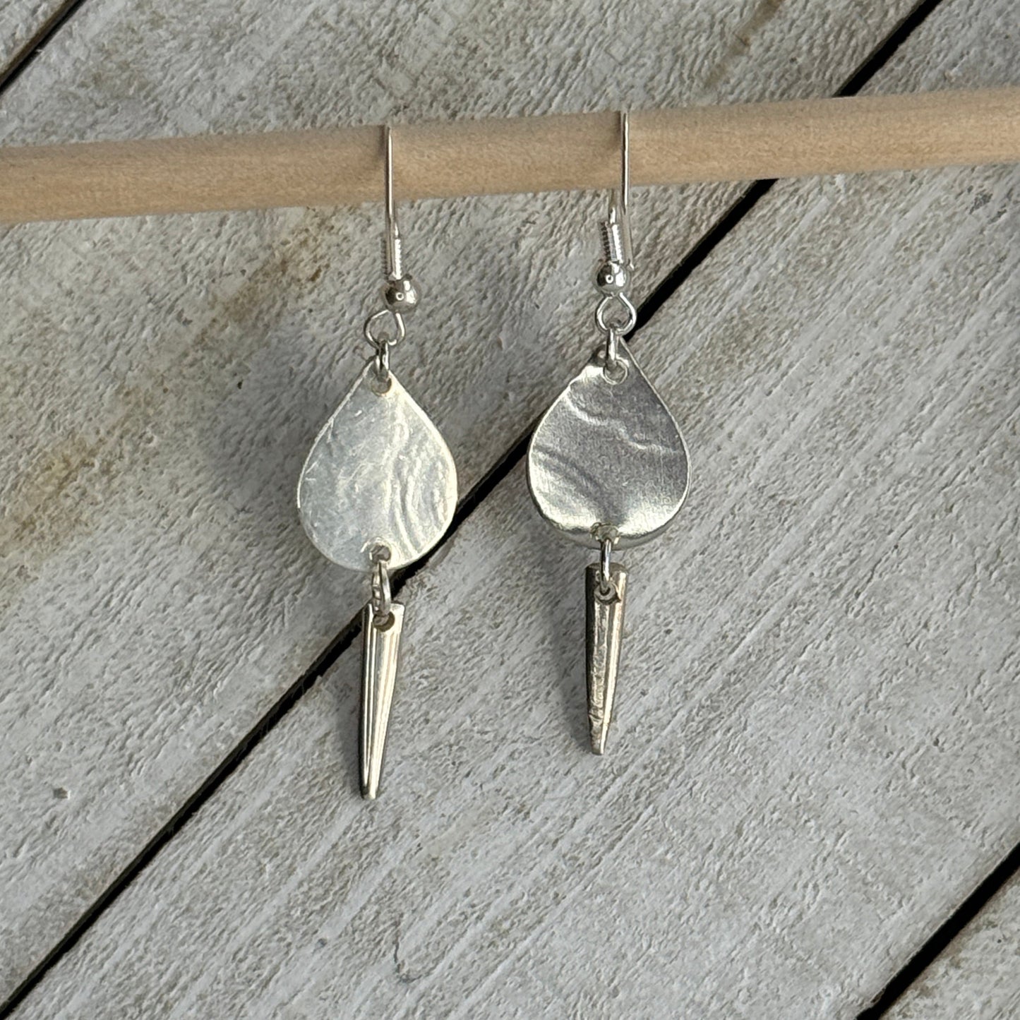 Silver Serving Tray Earrings