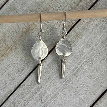 Silver Serving Tray Earrings