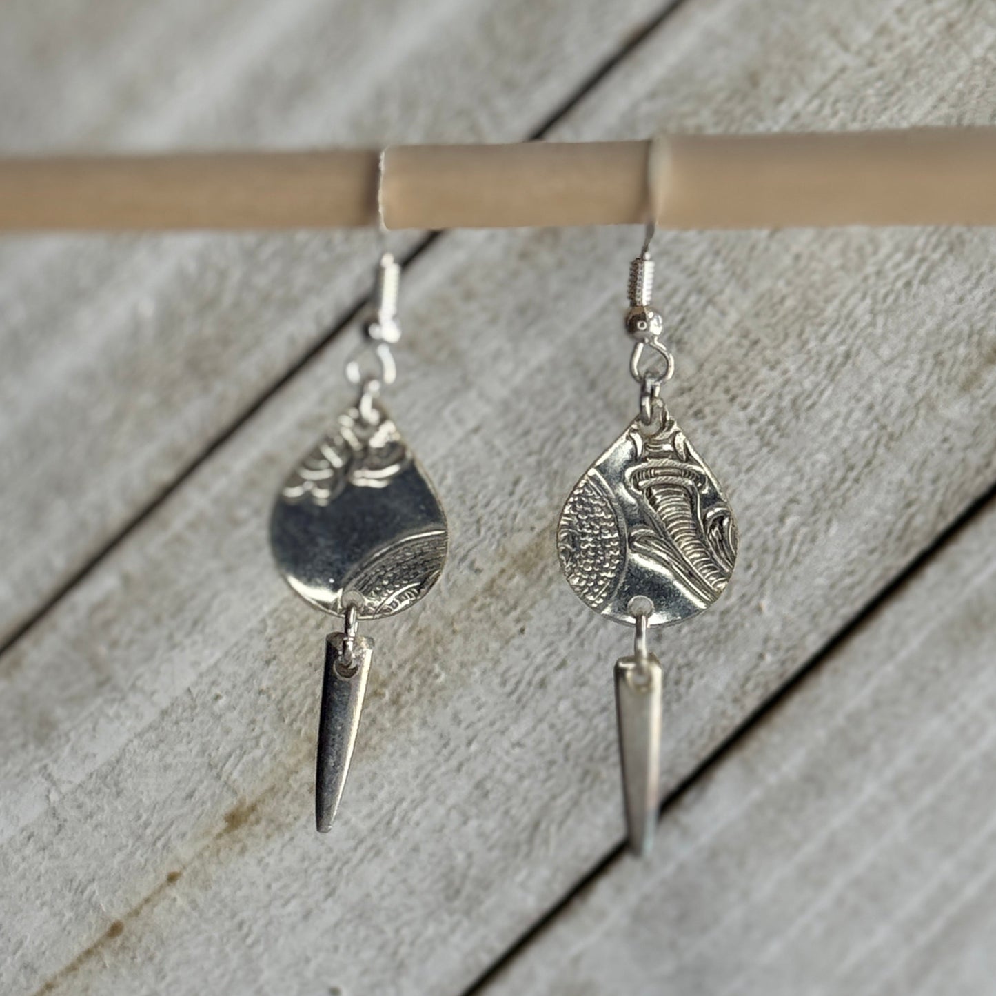Silver Serving Tray Earrings