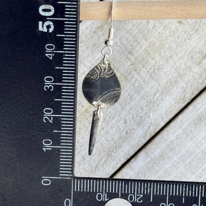Silver Serving Tray Earrings
