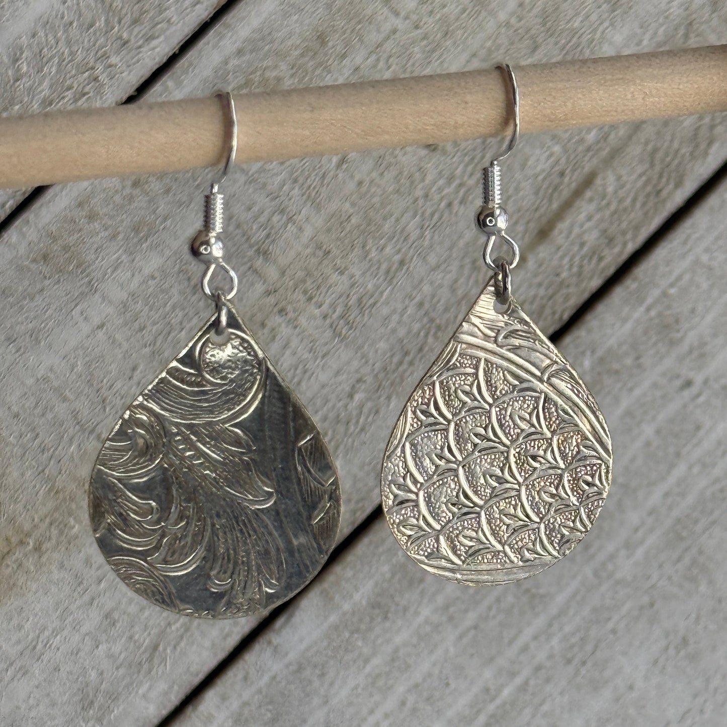 Silver Serving Tray Earrings