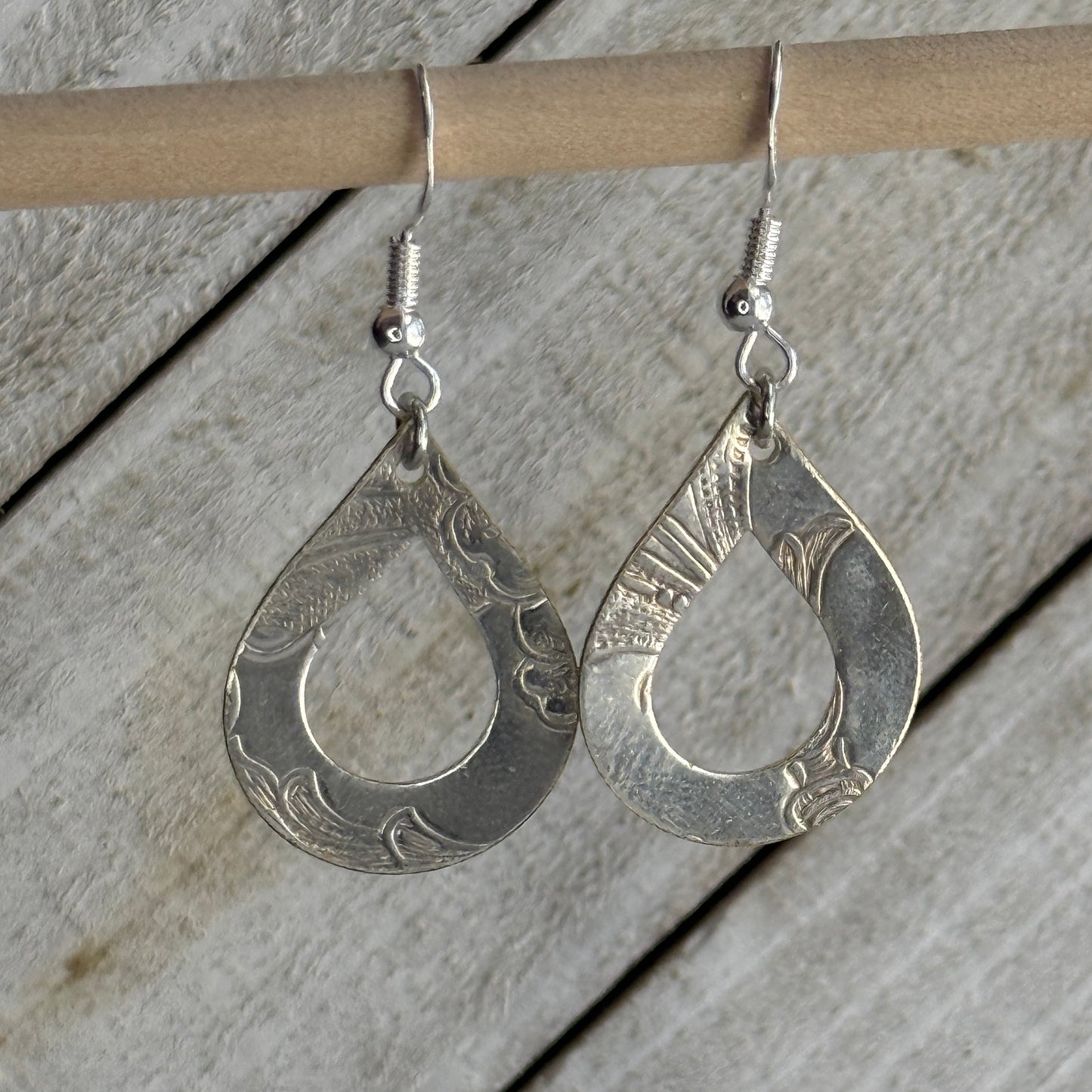 Silver Serving Tray Earrings