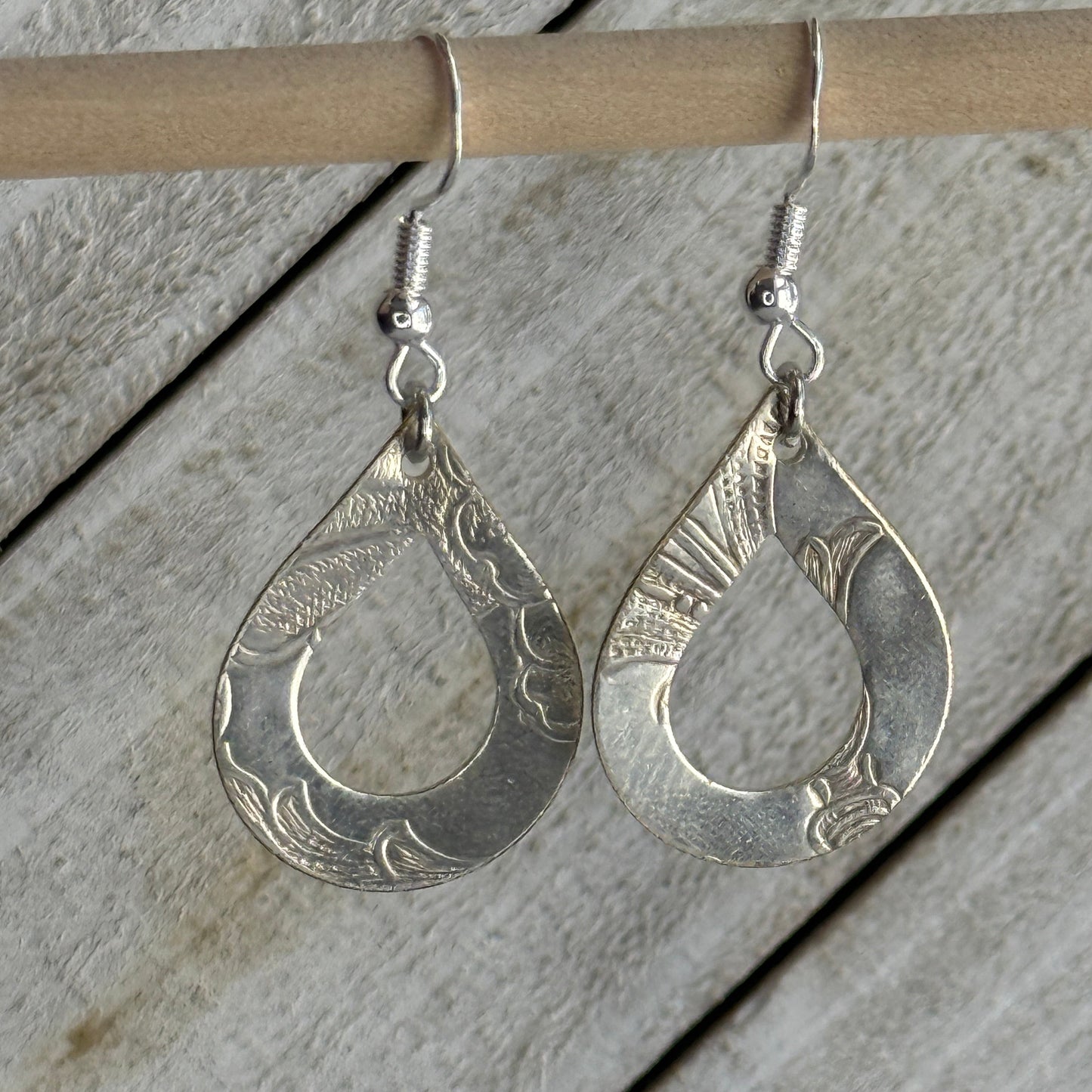 Silver Serving Tray Earrings