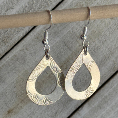Silver Serving Tray Earrings