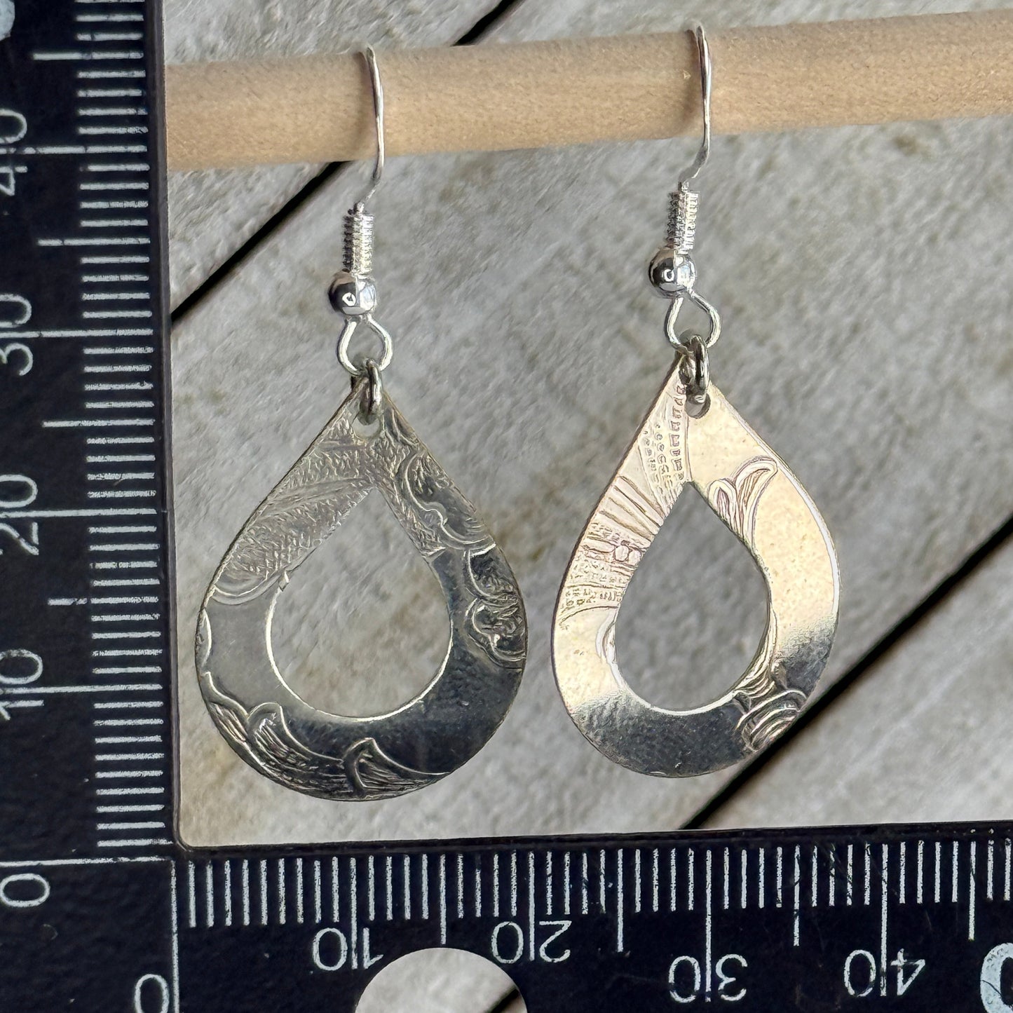 Silver Serving Tray Earrings
