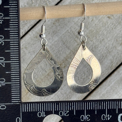 Silver Serving Tray Earrings