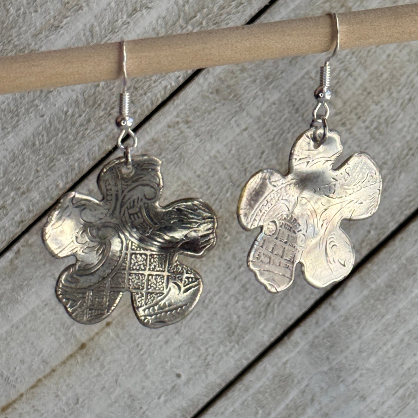 Silver Serving Tray Earrings