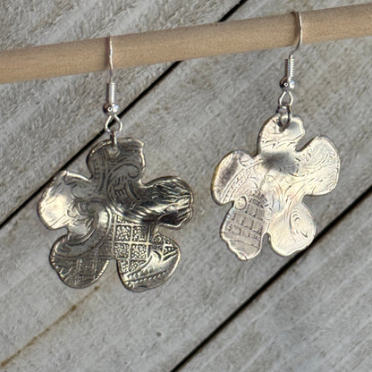 Silver Serving Tray Earrings
