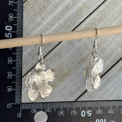 Silver Serving Tray Earrings