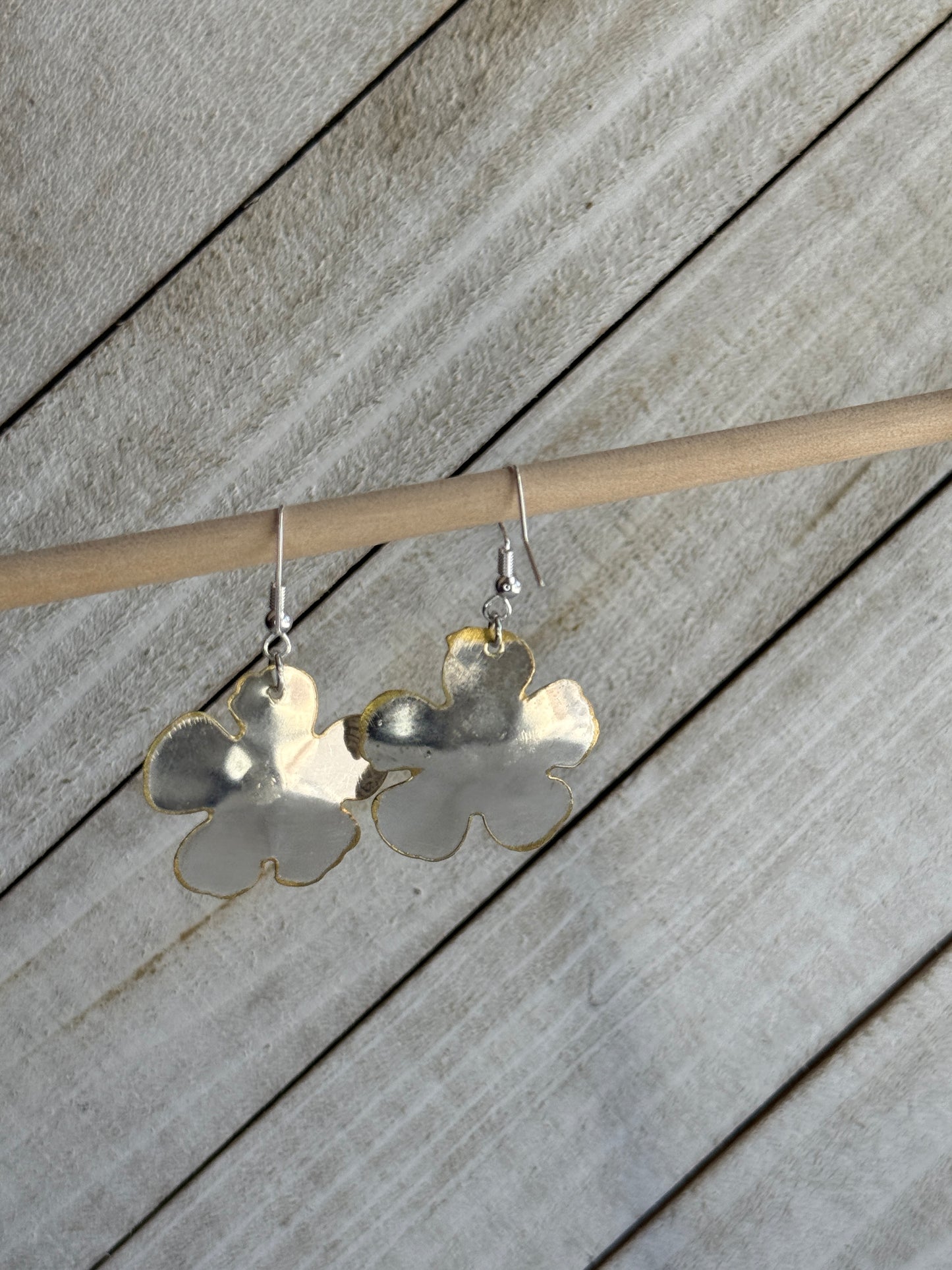 Silver Serving Tray Earrings