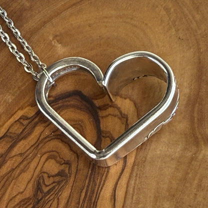 Silver Spoon Heart Pendant