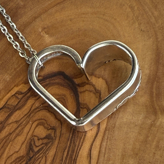 Silver Spoon Heart Pendant