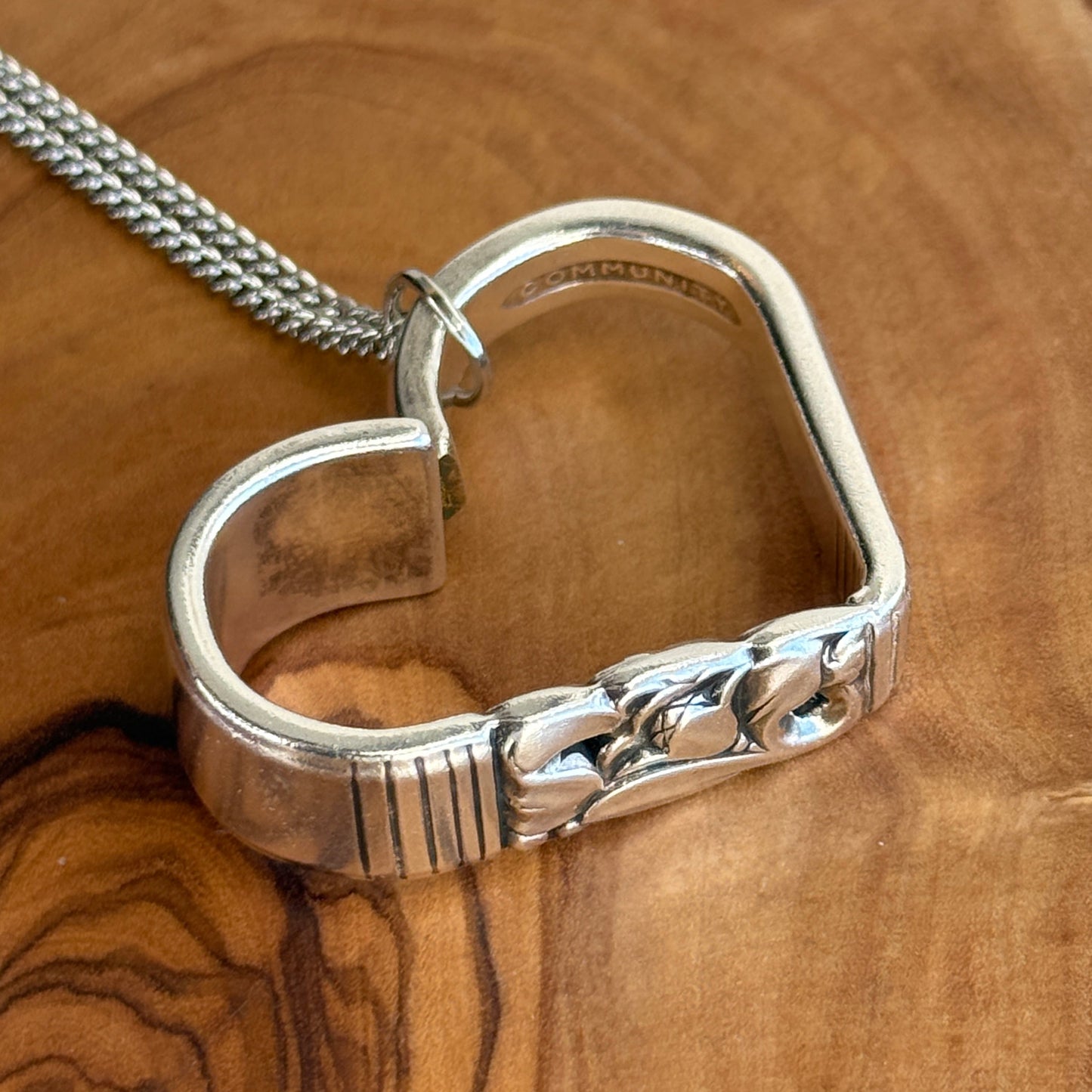 Silver Spoon Heart Pendant
