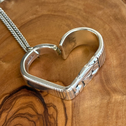 Silver Spoon Heart Pendant
