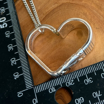 Silver Spoon Heart Pendant