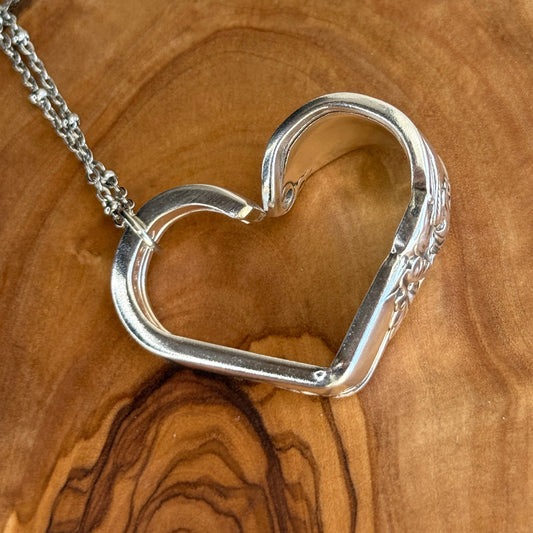 Silver Spoon Heart Pendant