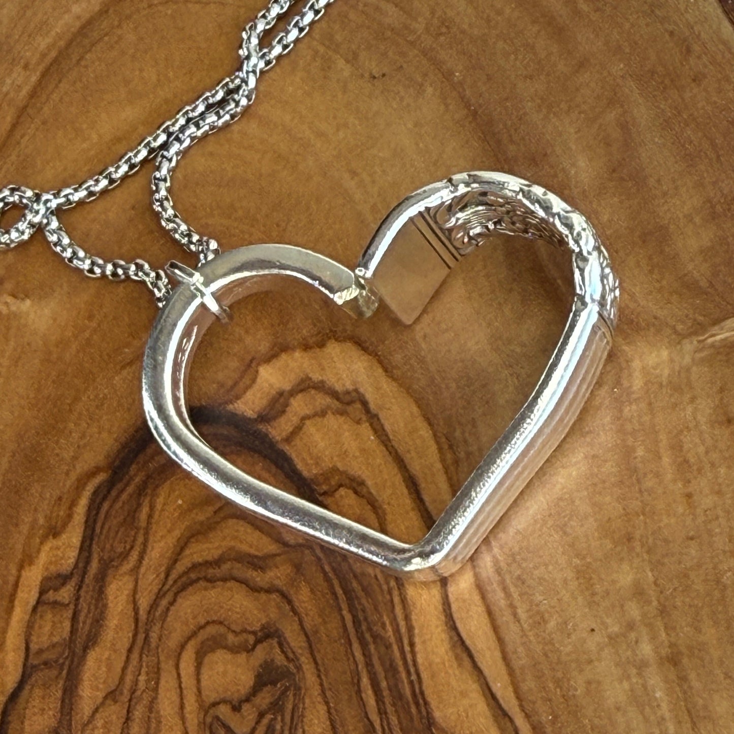 Silver Spoon Heart Pendant