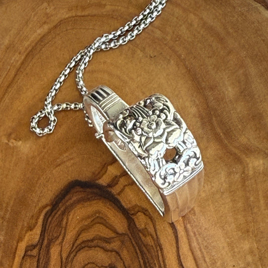 Silver Spoon Heart Pendant