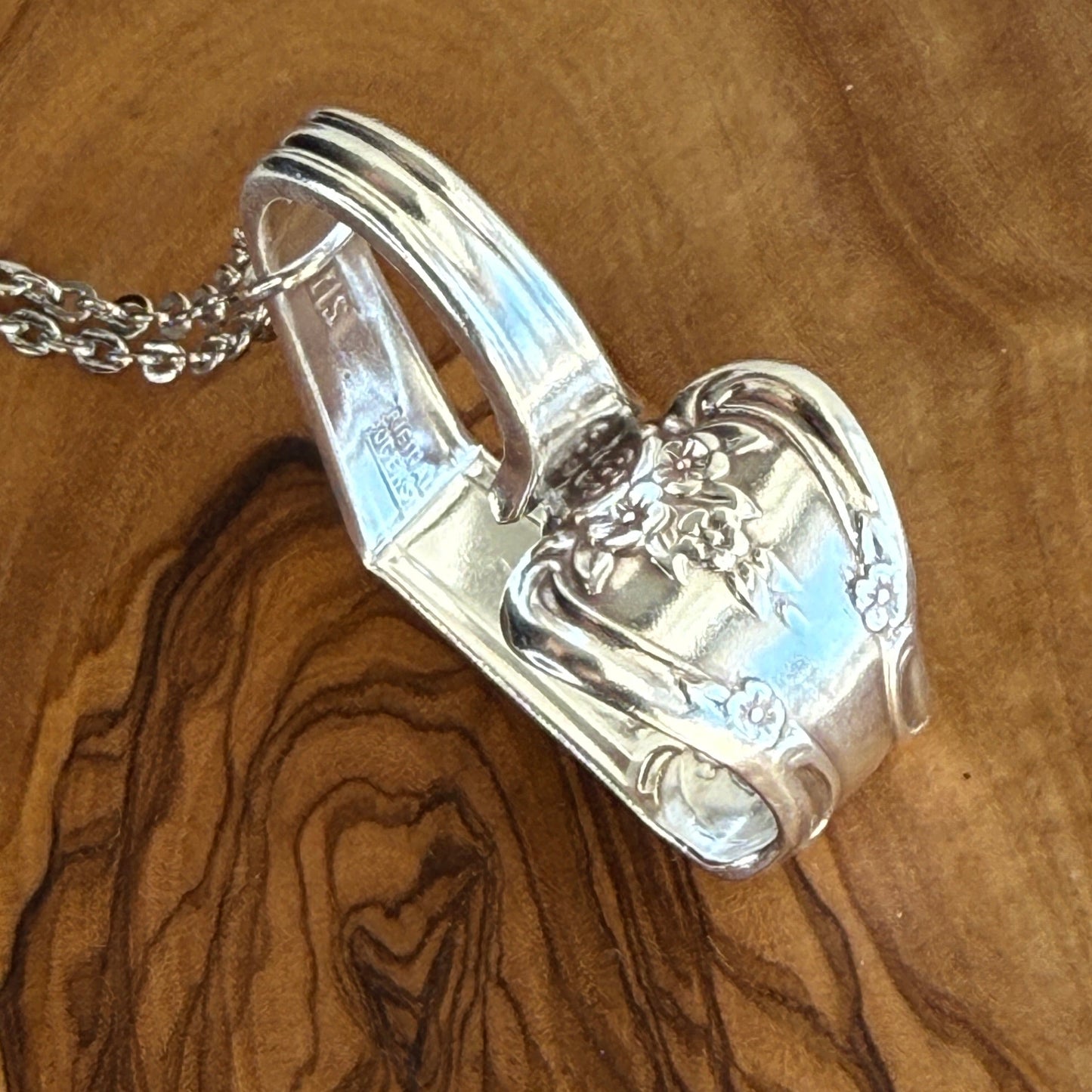 Silver Spoon Heart Pendant