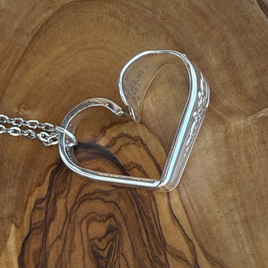 Silver Spoon Heart Pendant