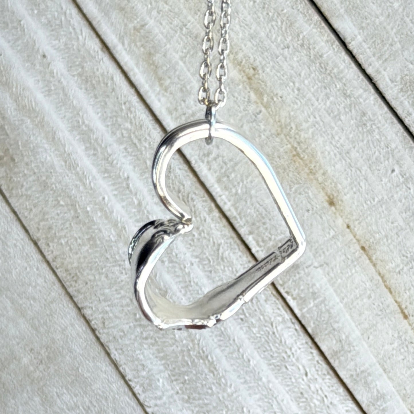 Silver Spoon Heart Pendant