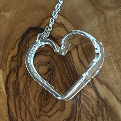 Silver Spoon Heart Pendant