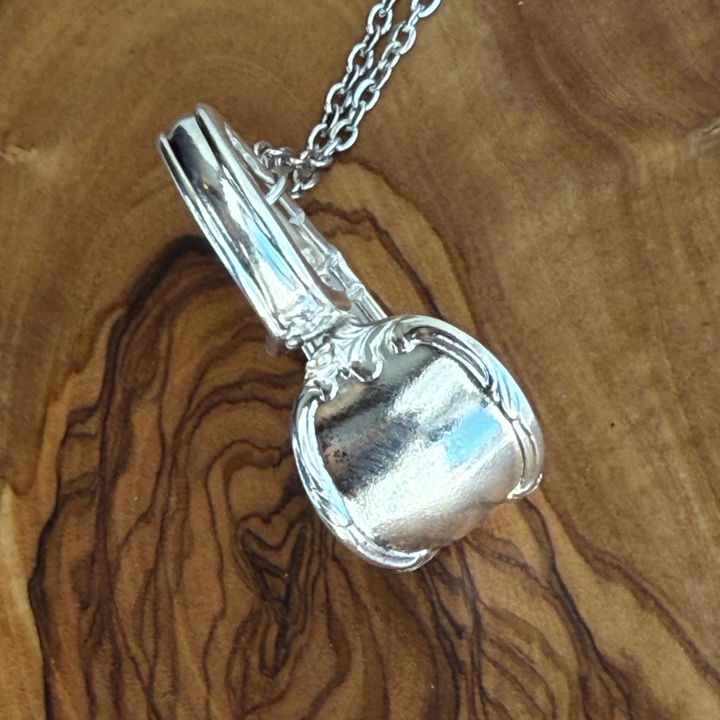 Silver Spoon Heart Pendant