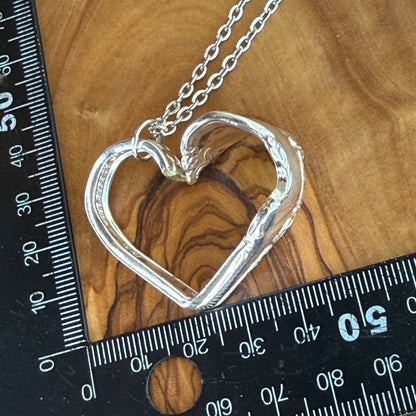 Silver Spoon Heart Pendant