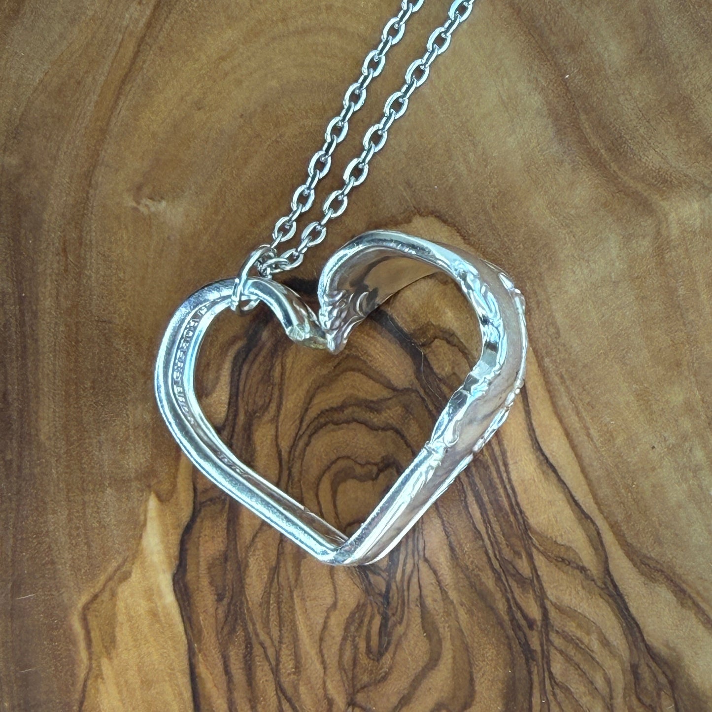 Silver Spoon Heart Pendant