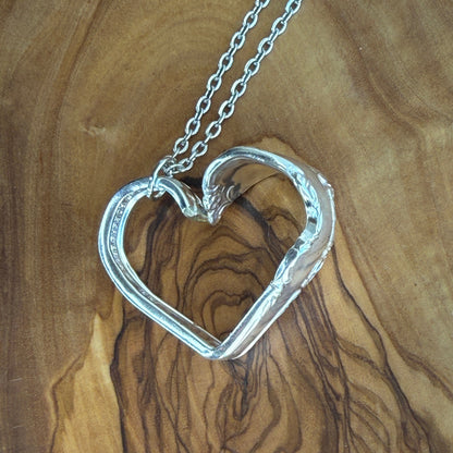Silver Spoon Heart Pendant