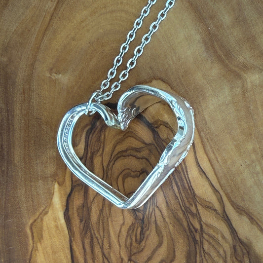 Silver Spoon Heart Pendant