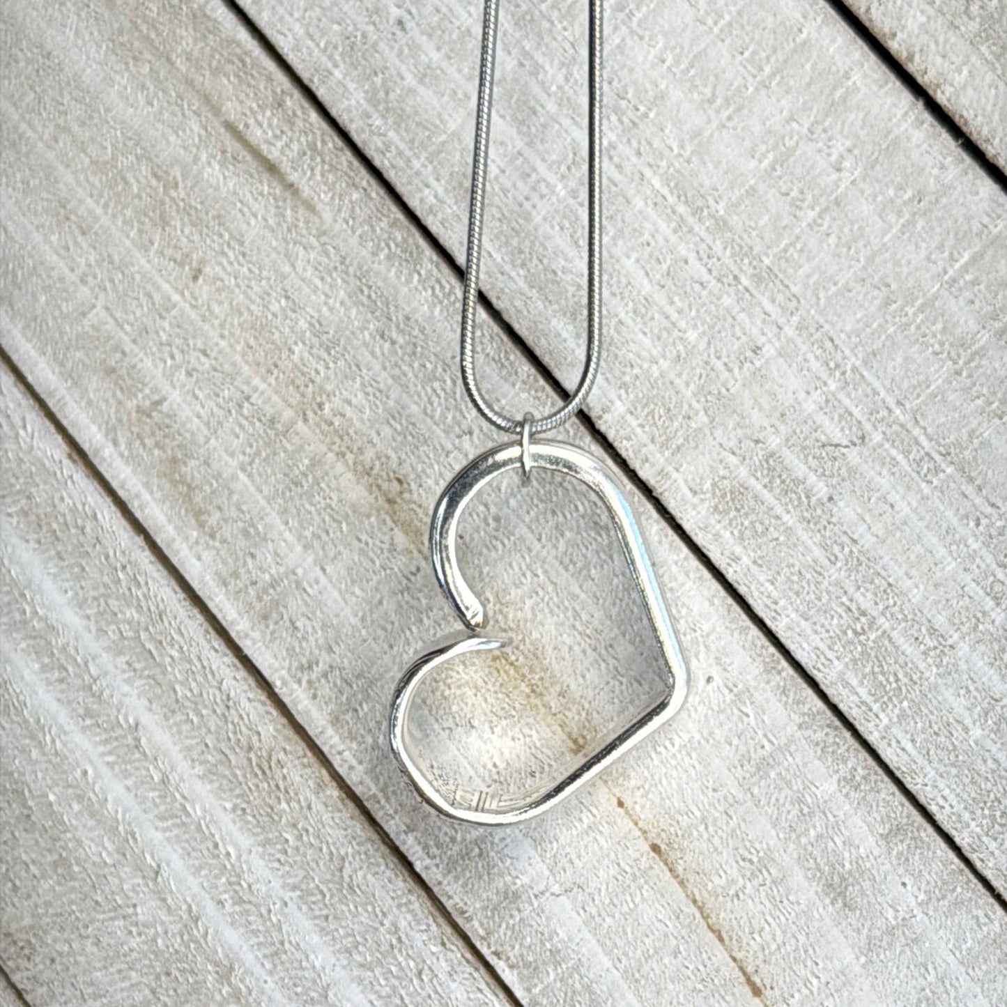 Silver Spoon Heart Pendant