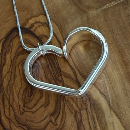 Silver Spoon Heart Pendant