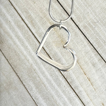Silver Spoon Heart Pendant