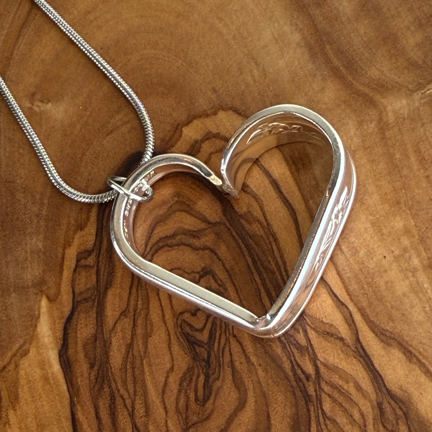 Silver Spoon Heart Pendant