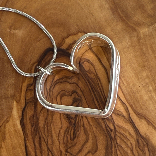 Silver Spoon Heart Pendant