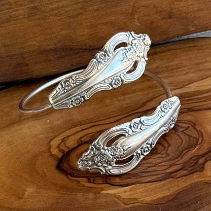 Adjustable wrap silver plated bracelet bangle