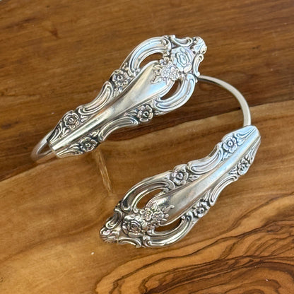 Adjustable wrap silver plated bracelet bangle