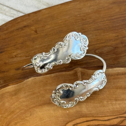 Adjustable wrap silver plated bracelet bangle